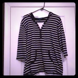 Navy and white shirt